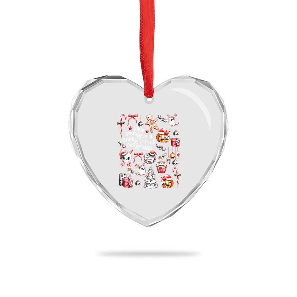Gothic Xmas Heart Crystal Glass Ornament Have Yourself A Scary Little Christmas TS09 Print Your Wear