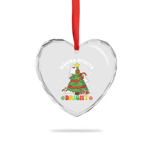 Gothic Xmas Heart Crystal Glass Ornament Making Spirits Bright Cute Ghost Christmas Tree TS09 Print Your Wear