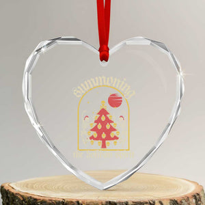 Gothic Xmas Heart Crystal Glass Ornament Summoning Holiday Spirit Skeleton Christmas Tree TS09 Transparent Glass 3'' Heart Print Your Wear