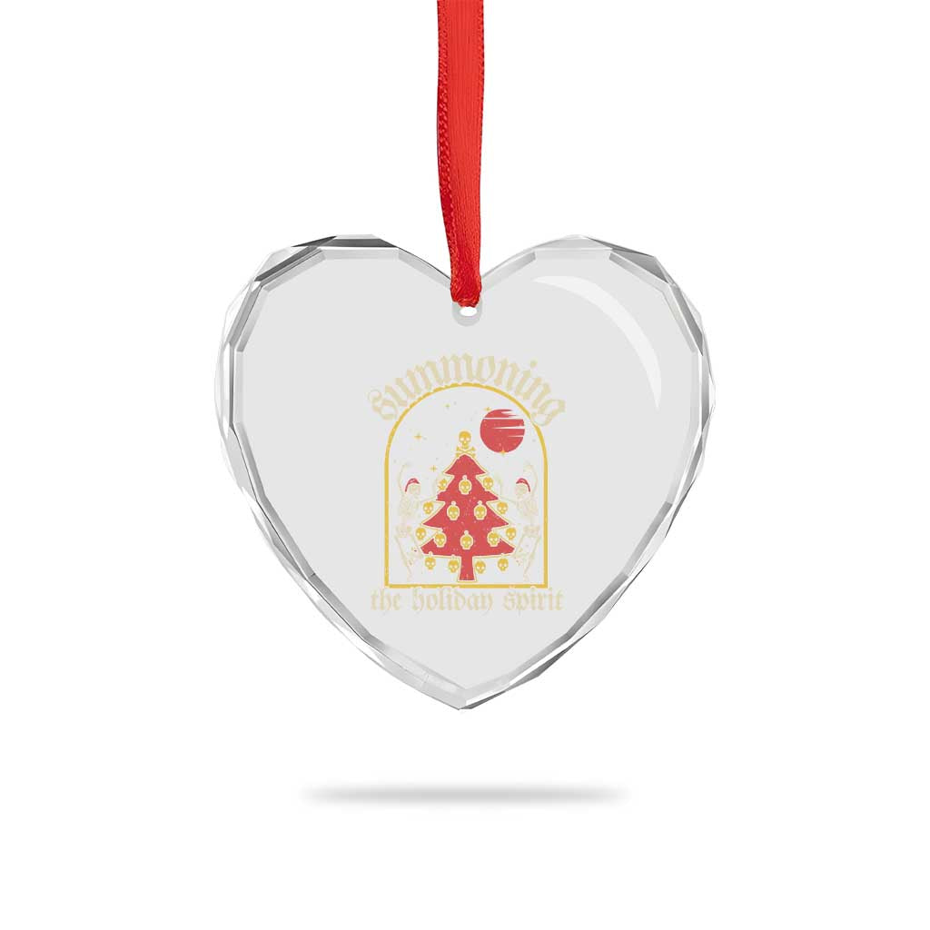 Gothic Xmas Heart Crystal Glass Ornament Summoning Holiday Spirit Skeleton Christmas Tree TS09 Print Your Wear