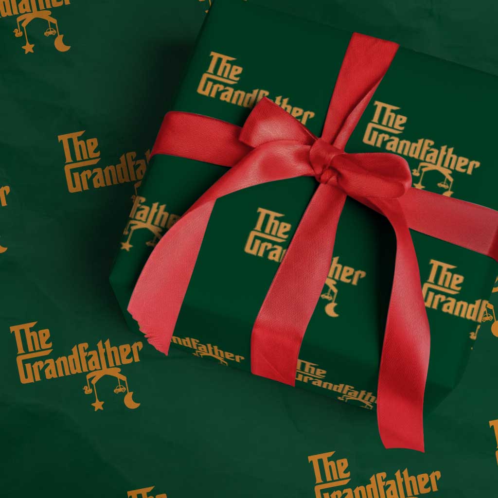 Grandfather Wrapping Paper Roll Funny Grandpa Fathers Day TS10 Green Print Your Wear