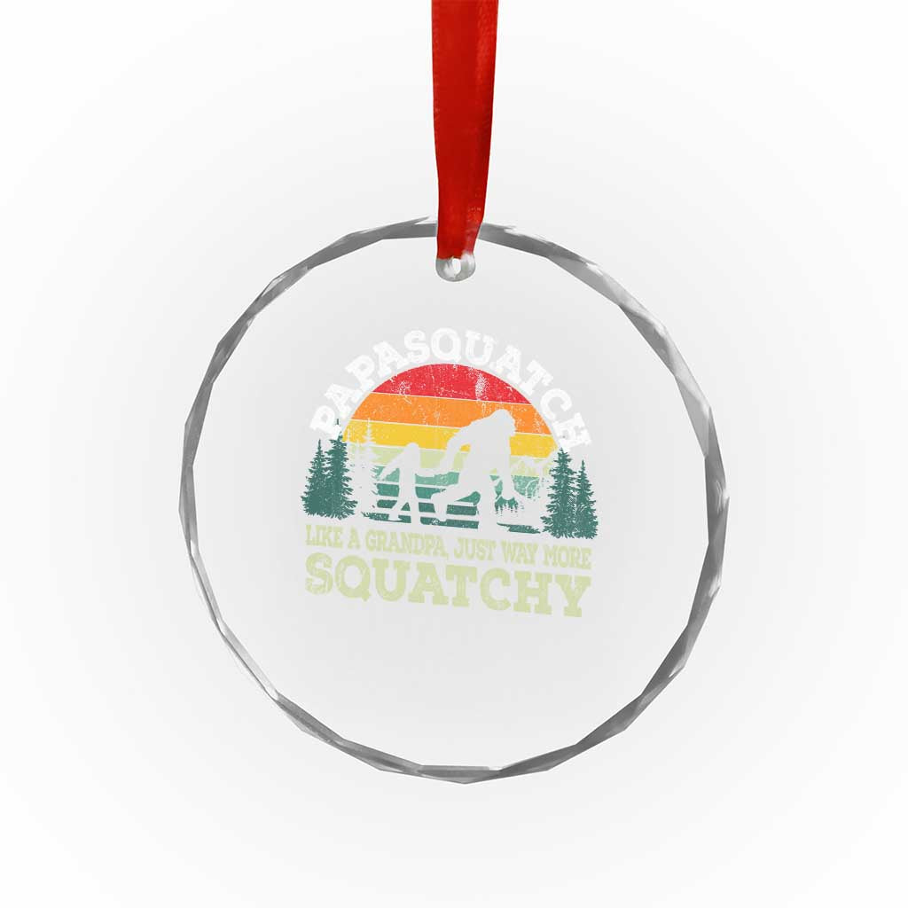 Grandpa Bigfoot Crystal Glass Ornament Retro Sasquatch Funny TS10 Print Your Wear