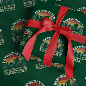 Grandpa Bigfoot Wrapping Paper Roll Retro Sasquatch Funny TS10 Green Print Your Wear
