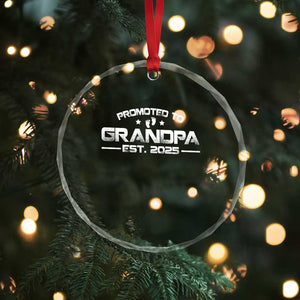 Grandpa Est 2025 Crystal Glass Ornament New Grandpa Father's Day Gift TS10 Print Your Wear