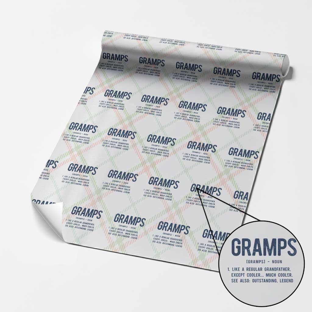 Grandpa Gift For Gramps Wrapping Paper Roll Fathers Day Birthday Gift Idea