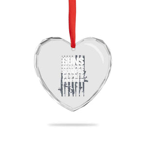 Grandpas With Pretty Daughters Heart Crystal Glass Ornament Funny Grandpa Gun American Flag TS10 Print Your Wear