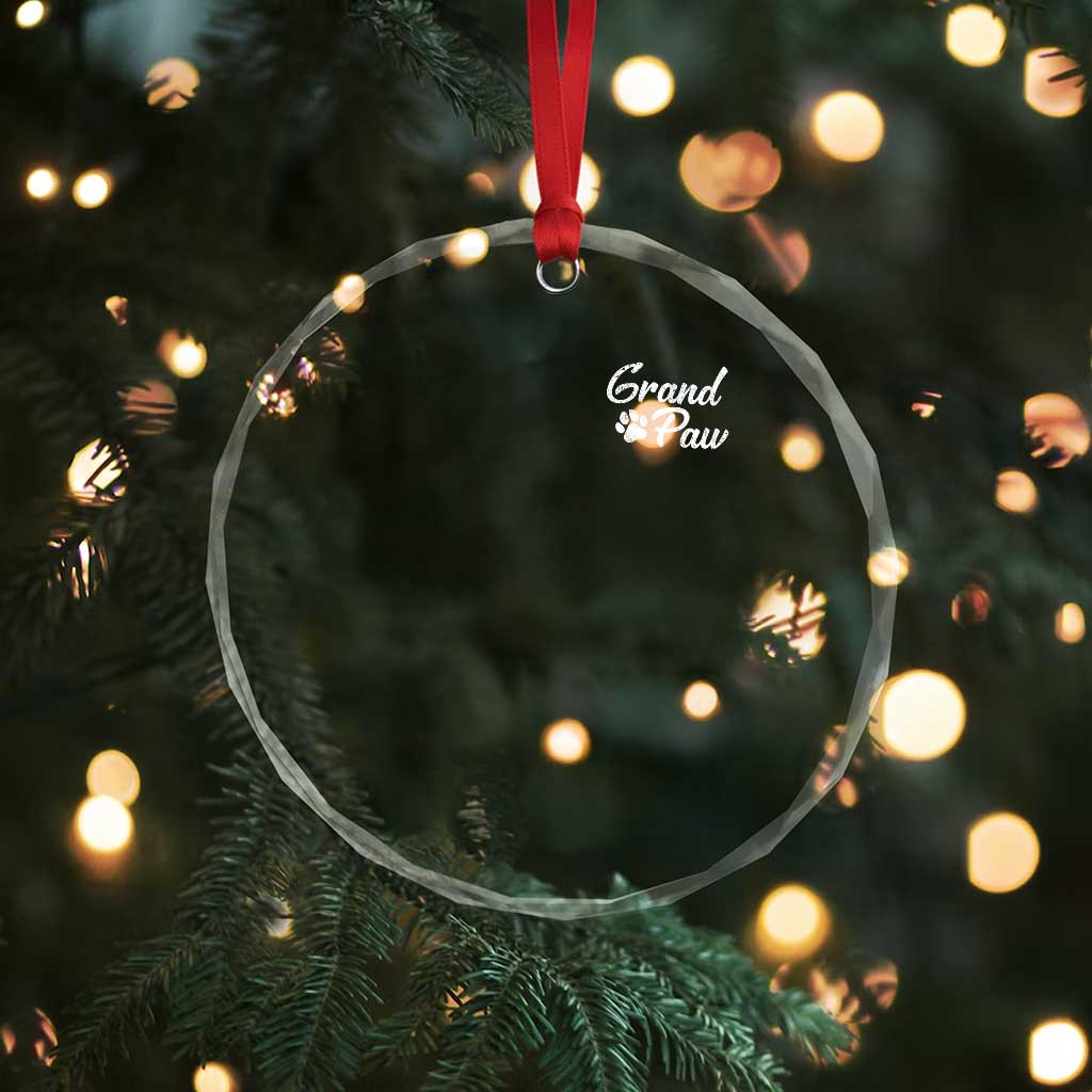 Grandpaw Crystal Glass Ornament Best Dog Grandpa Fathers Day Gift From Dog TS10 Print Your Wear