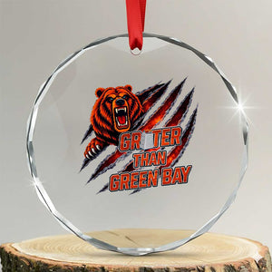 Grater Than GB Crystal Glass Ornament Grate Cheese Foolball Fans TS10 Transparent Glass 3'' Circle Print Your Wear