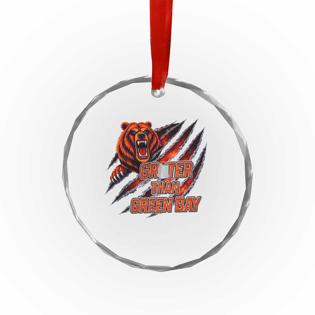 Grater Than GB Crystal Glass Ornament Grate Cheese Foolball Fans TS10 Print Your Wear