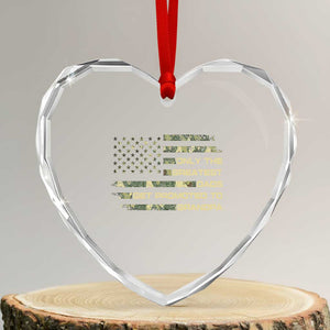 Greatest Dads Get Promoted To Grandpa Heart Crystal Glass Ornament Retro Camo American Flag New Grandpa Gift