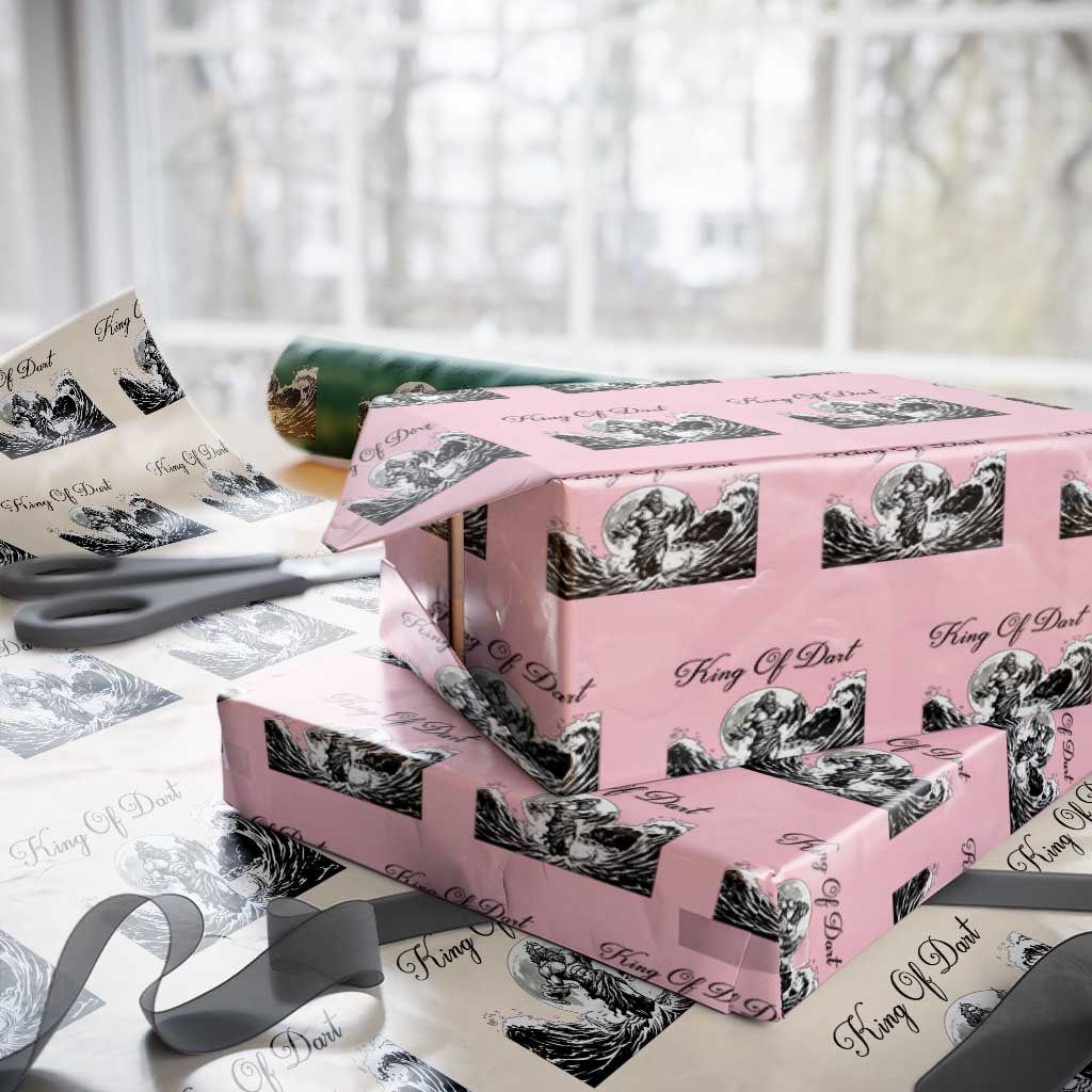 Greek Mythology Poseidon Dartist Wrapping Paper Roll King Of Dart Thrower TS12 Light Pink Print Your Wear