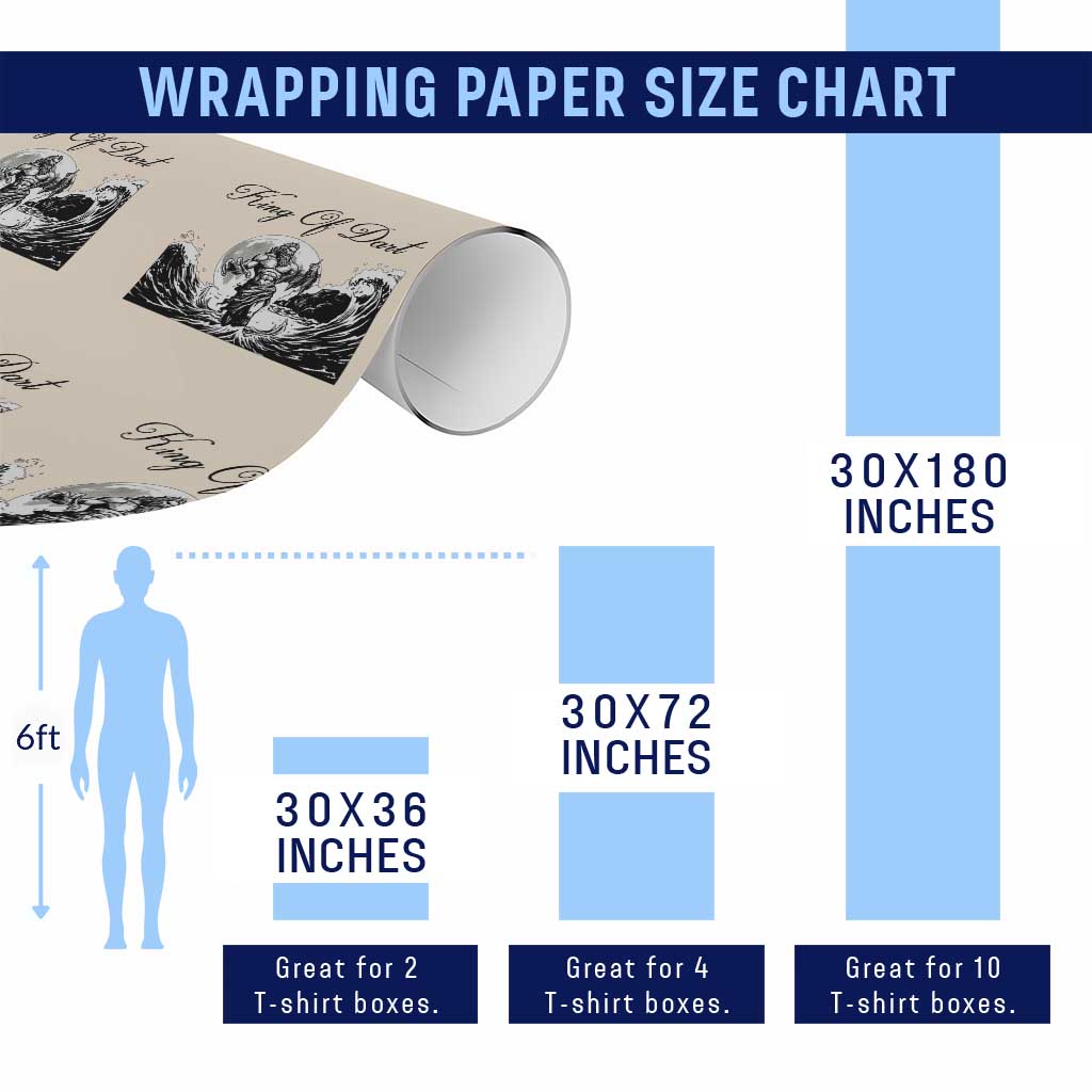 Greek Mythology Poseidon Dartist Wrapping Paper Roll King Of Dart Thrower TS12 Print Your Wear