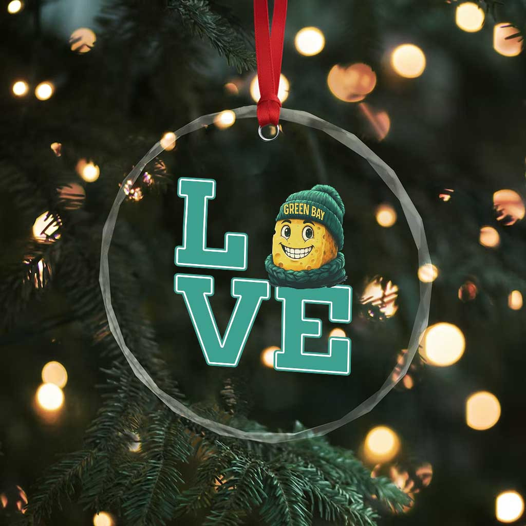 Green Bay Cheesehead Crystal Glass Ornament Football Fan Supporter Gift Idea TS12 Print Your Wear