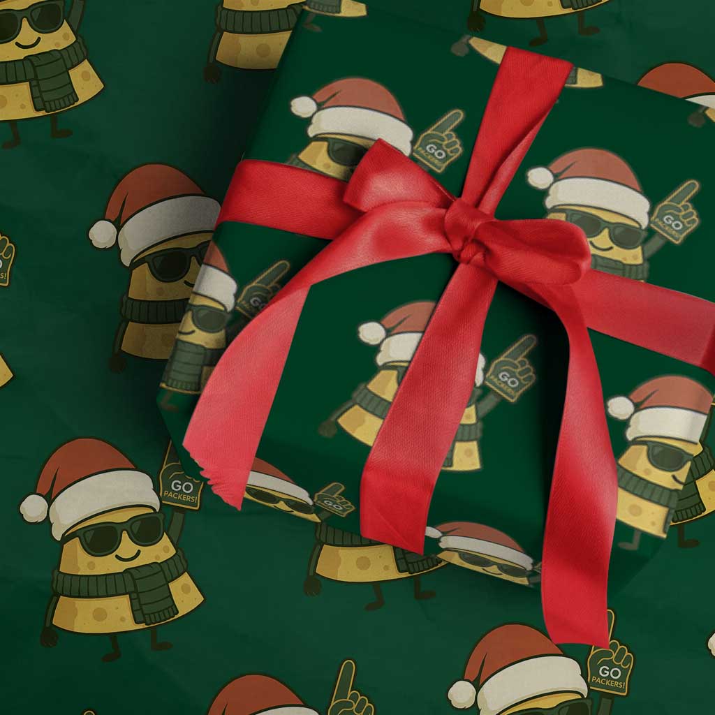 GB Fan Christmas Wrapping Paper Roll Gifts for Sports Fans Santa Hat TS10 Green Print Your Wear