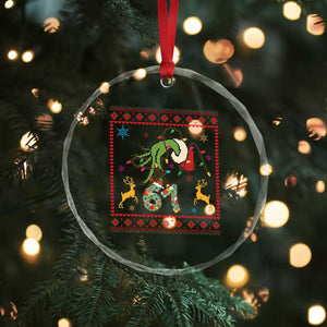 Green Hand 67 Meme Ugly Sweater Crystal Glass Ornament Funny Holiday Gift TS12 Print Your Wear