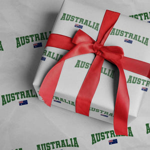 Green Yellow Australia Wrapping Paper Roll Down Under Team Australia Flag Varsity Lettering Soccer Fans Football Tournament