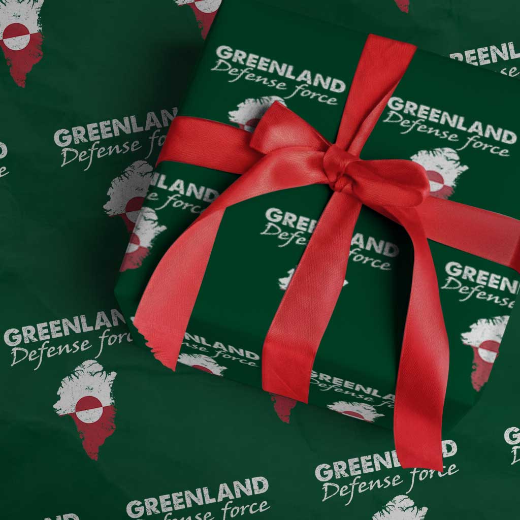 Greenland Defense Force Wrapping Paper Roll Political Statement Greenland Policy TS11 Green Print Your Wear