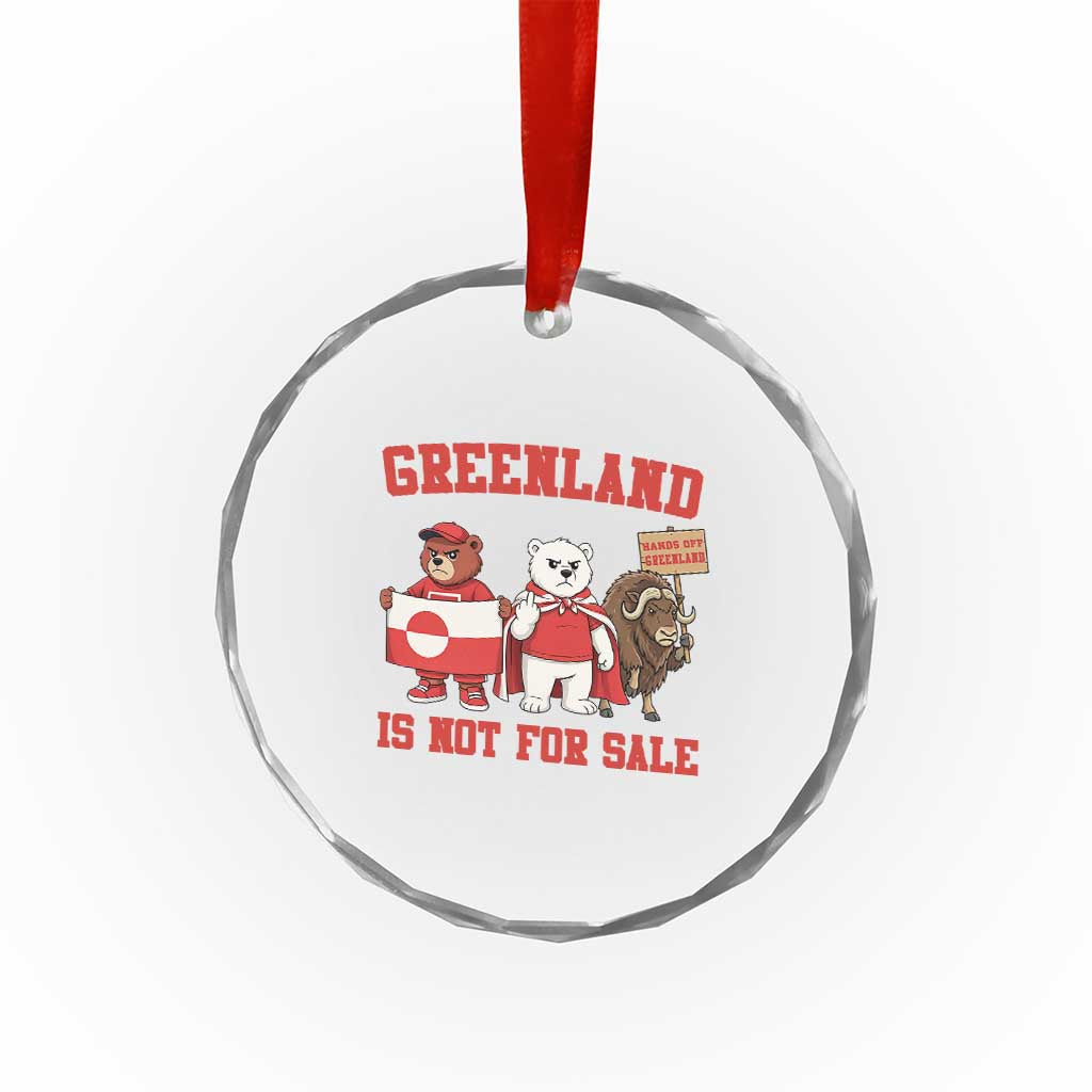 Greenland Is Not For Sale Crystal Glass Ornament Greenland Lover Support TS12 Print Your Wear