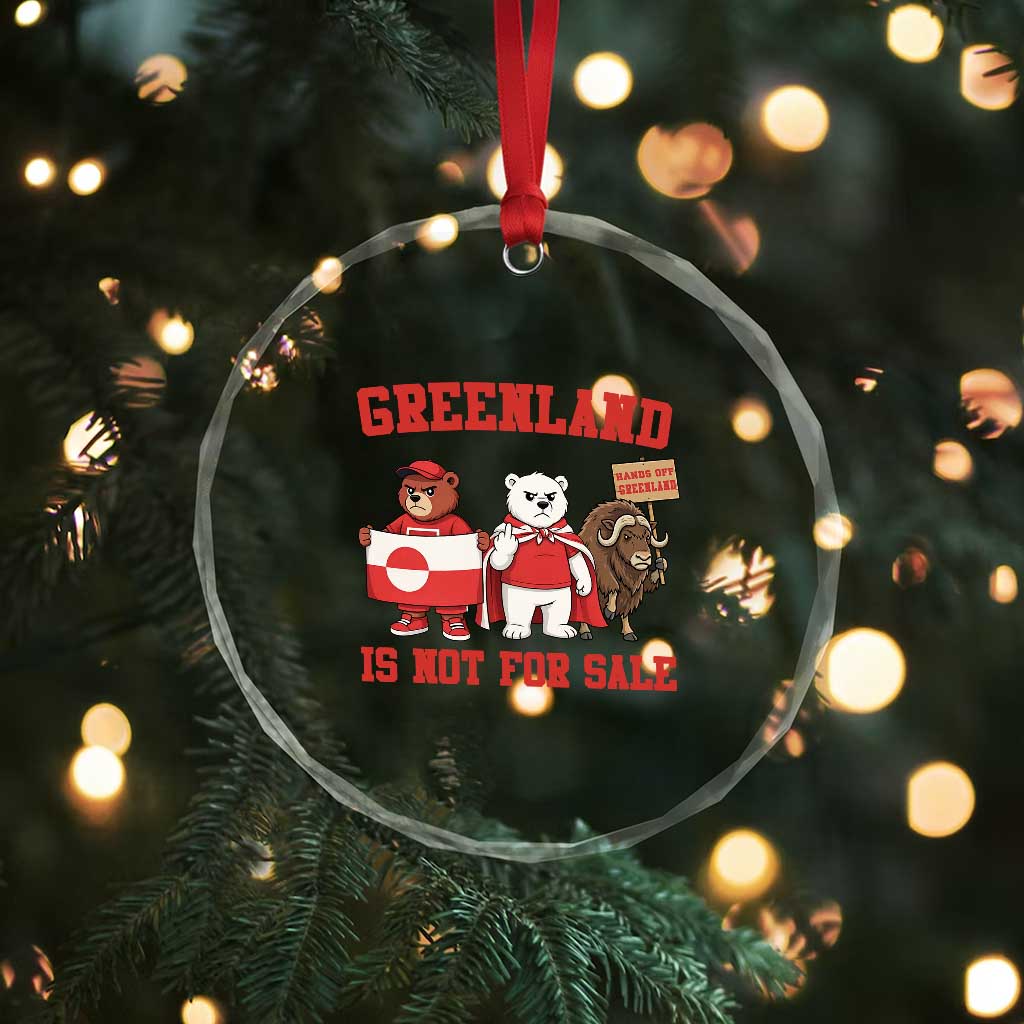 Greenland Is Not For Sale Crystal Glass Ornament Greenland Lover Support TS12 Print Your Wear