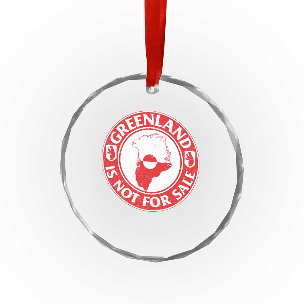 Greenland Is Not For Sale Crystal Glass Ornament Political Statement Arms of Greenland TS11 Print Your Wear
