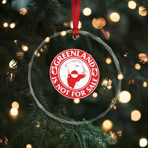 Greenland Is Not For Sale Crystal Glass Ornament Political Statement Arms of Greenland TS11 Print Your Wear
