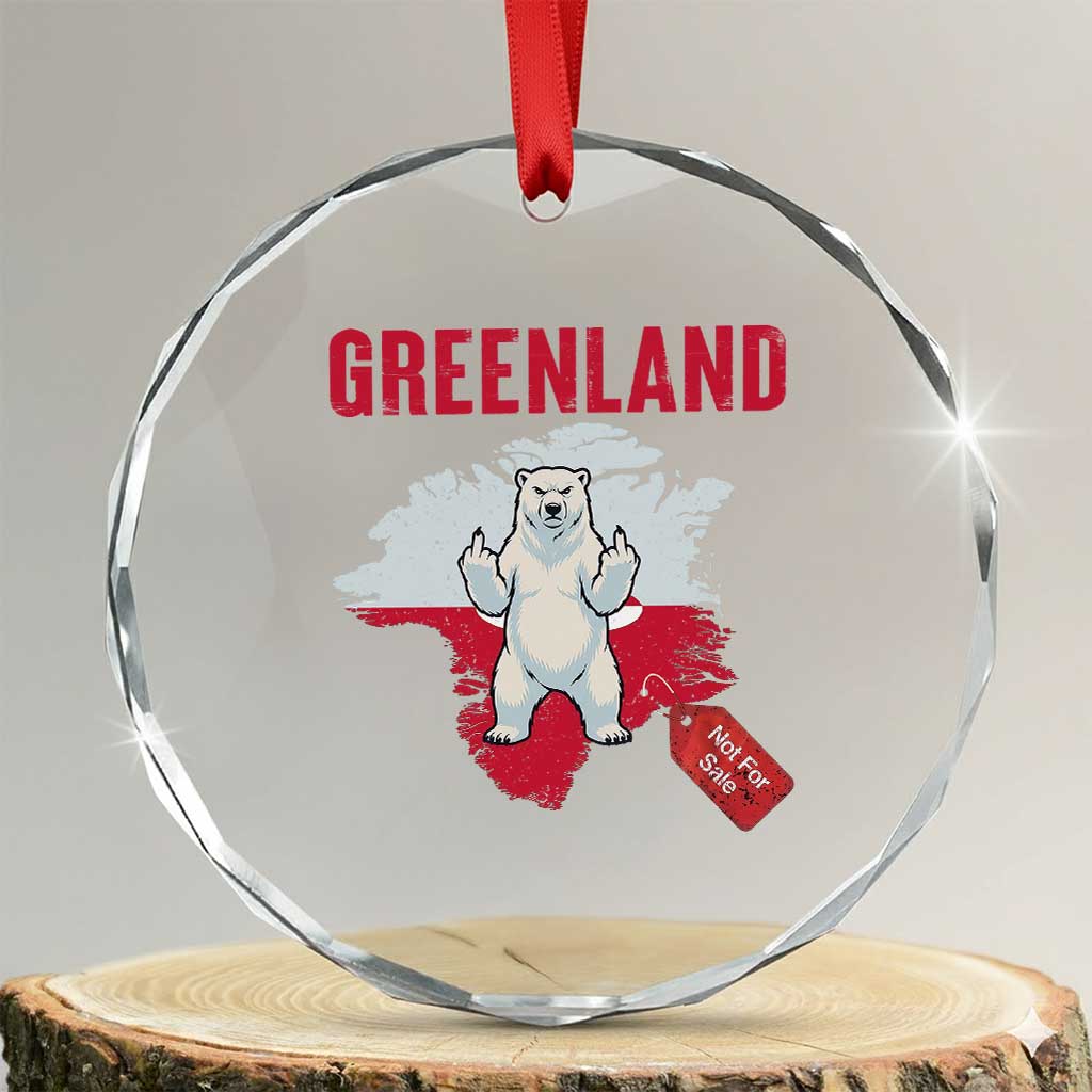 Greenland Is Not For Sale Crystal Glass Ornament Support Greenlander Gift TS12 Transparent Glass 3'' Circle Print Your Wear