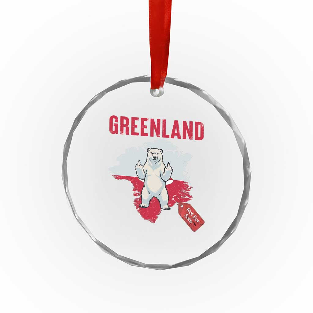 Greenland Is Not For Sale Crystal Glass Ornament Support Greenlander Gift TS12 Print Your Wear