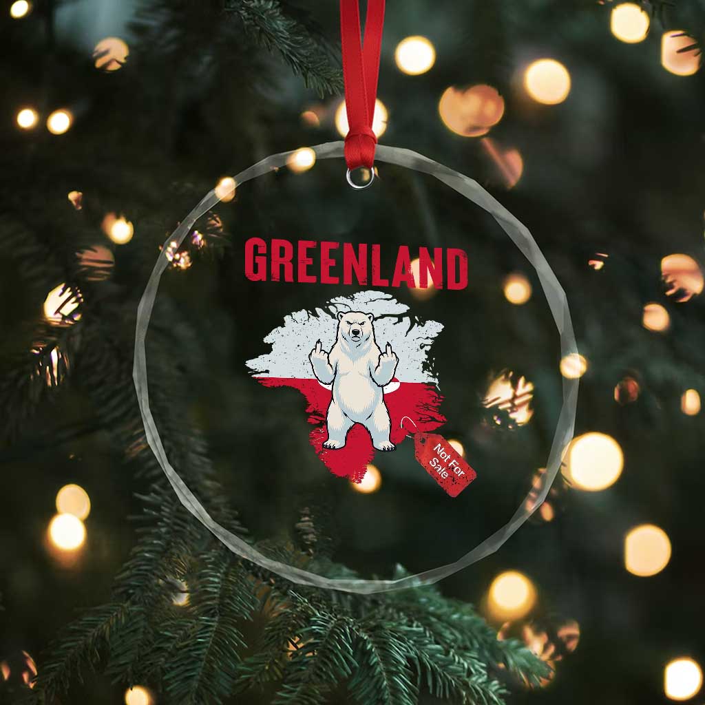 Greenland Is Not For Sale Crystal Glass Ornament Support Greenlander Gift TS12 Print Your Wear