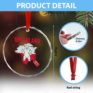 Greenland Is Not For Sale Crystal Glass Ornament Support Greenlander Gift TS12 Print Your Wear