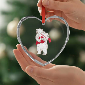 Greenland Is Not For Sale Heart Crystal Glass Ornament Greenland Bear Hug TS11 Print Your Wear