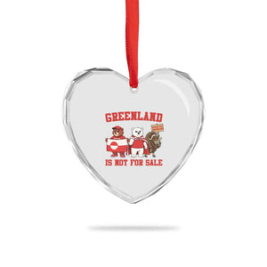 Greenland Is Not For Sale Heart Crystal Glass Ornament Greenland Lover Support TS12 Print Your Wear