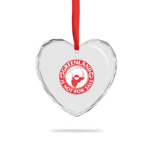 Greenland Is Not For Sale Heart Crystal Glass Ornament Political Statement Arms of Greenland TS11 Print Your Wear