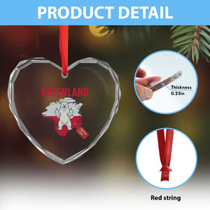 Greenland Is Not For Sale Heart Crystal Glass Ornament Support Greenlander Gift TS12 Print Your Wear