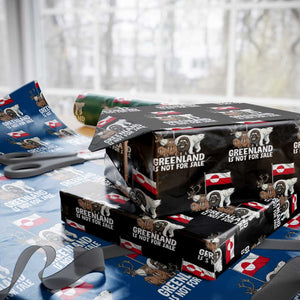 Greenland Is Not For Sale Wrapping Paper Roll Arctic Animal Resist Protest Greenland Flag TS02 Black Print Your Wear