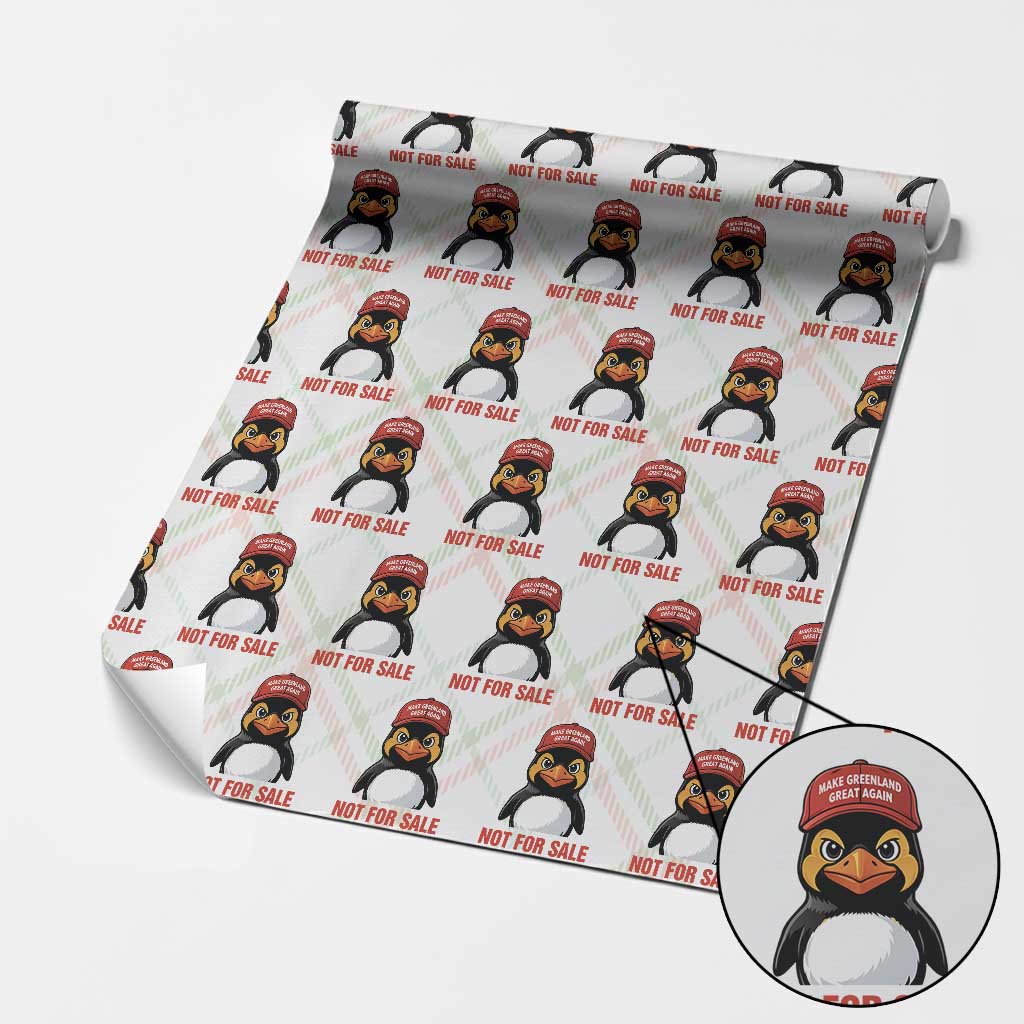 Greenland Is Not for Sale Wrapping Paper Roll Funny Nihilist Penguin FDT Political Meme TS14 Christmas Plaid Print Your Wear