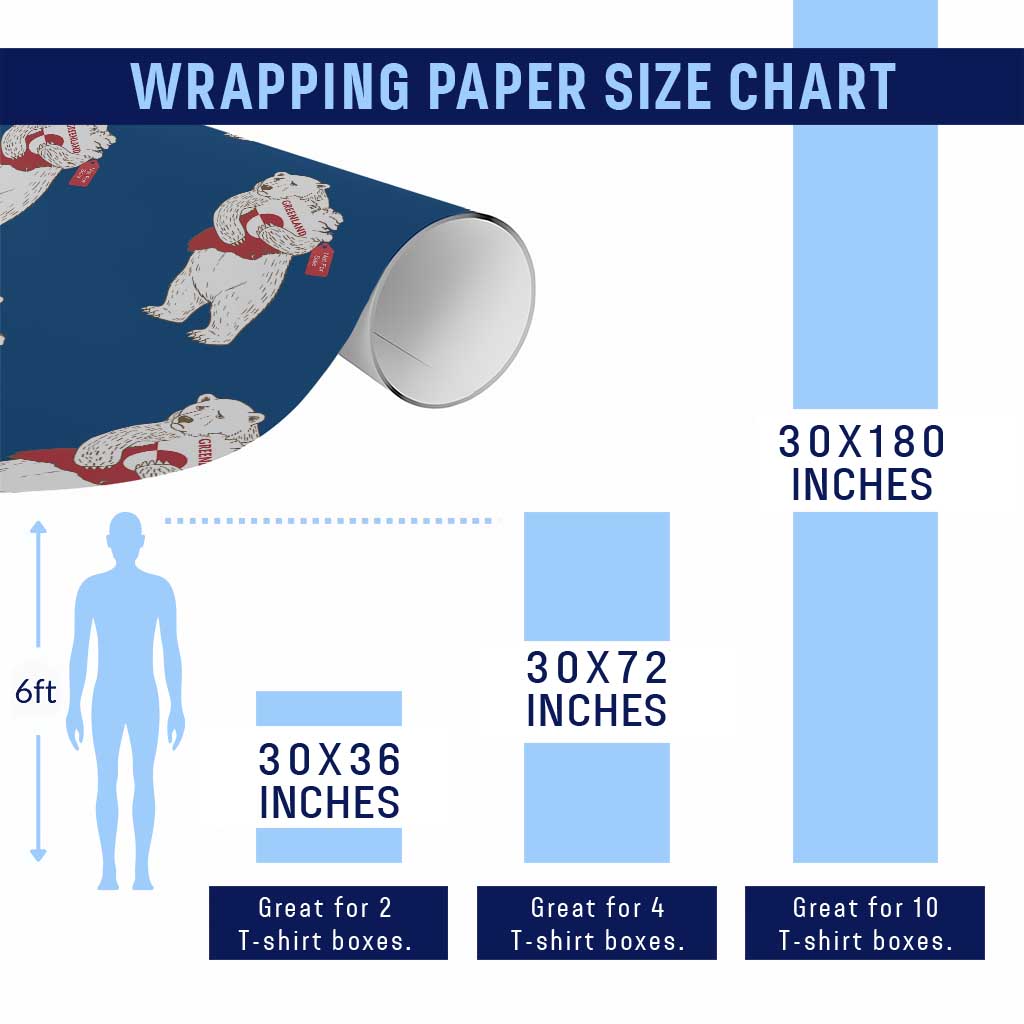 Greenland Is Not For Sale Wrapping Paper Roll Greenland Bear Hug TS11 Print Your Wear