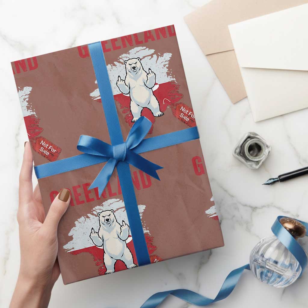 Greenland Is Not For Sale Wrapping Paper Roll Support Greenlander Gift TS12 Mocha Print Your Wear