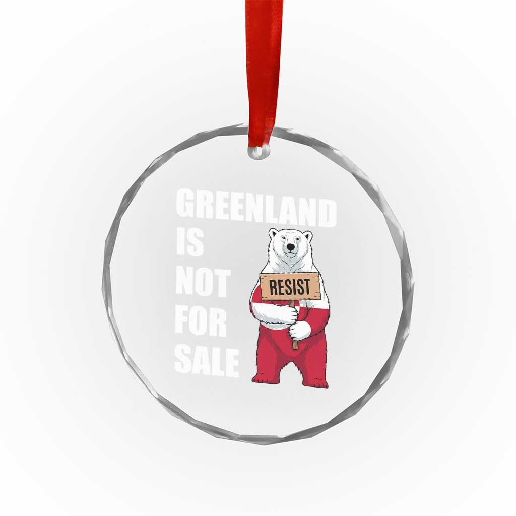 Greenland Not For Sale Crystal Glass Ornament Anti Authoritarian Political Gag Gift TS12 Print Your Wear