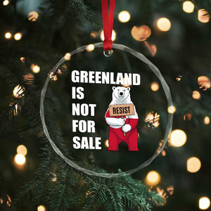 Greenland Not For Sale Crystal Glass Ornament Anti Authoritarian Political Gag Gift TS12 Print Your Wear