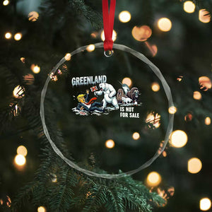 Greenland Not For Sale Crystal Glass Ornament Political Humor Gift TS12 Print Your Wear