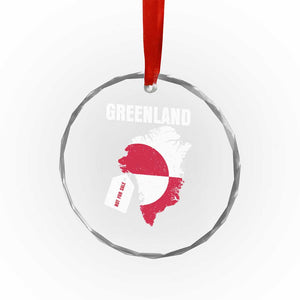 Greenland Not For Sale Patriotic Crystal Glass Ornament Grunge Flag and Price Tag Protest TS02 Print Your Wear