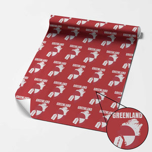 Greenland Not For Sale Patriotic Wrapping Paper Roll Grunge Flag and Price Tag Protest TS02 Red Print Your Wear