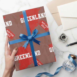 Greenland Not For Sale Wrapping Paper Roll Vintage Funny FDT Trump TS10 Mocha Print Your Wear