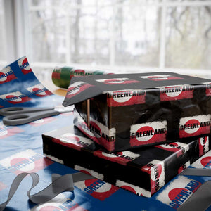Greenland Pride Patriotic Greenlander Heritage Vintage Flag Wrapping Paper Roll TS11 Black Print Your Wear