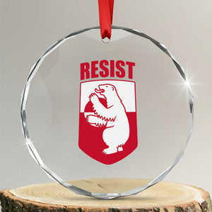 Greenland Resist Crystal Glass Ornament Stand With Greenlanders TS12 Transparent Glass 3'' Circle Print Your Wear