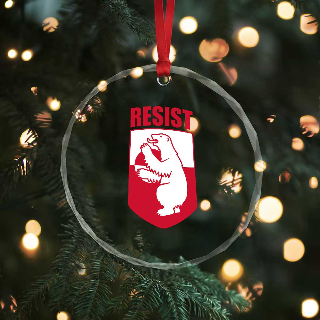 Greenland Resist Crystal Glass Ornament Stand With Greenlanders TS12 Print Your Wear