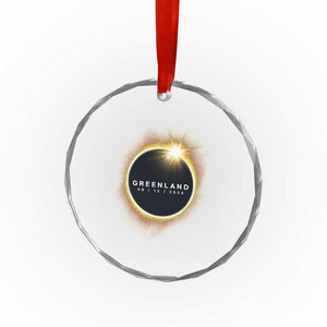 Greenland Total Solar Eclipse 2026 Crystal Glass Ornament Path of Totality Astronomy Gift TS02 Print Your Wear
