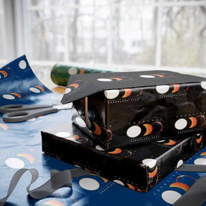 Greenland Total Solar Eclipse 2026 Totality Wrapping Paper Roll Travel Souvenir Astronomy Geek Gift TS02 Black Print Your Wear