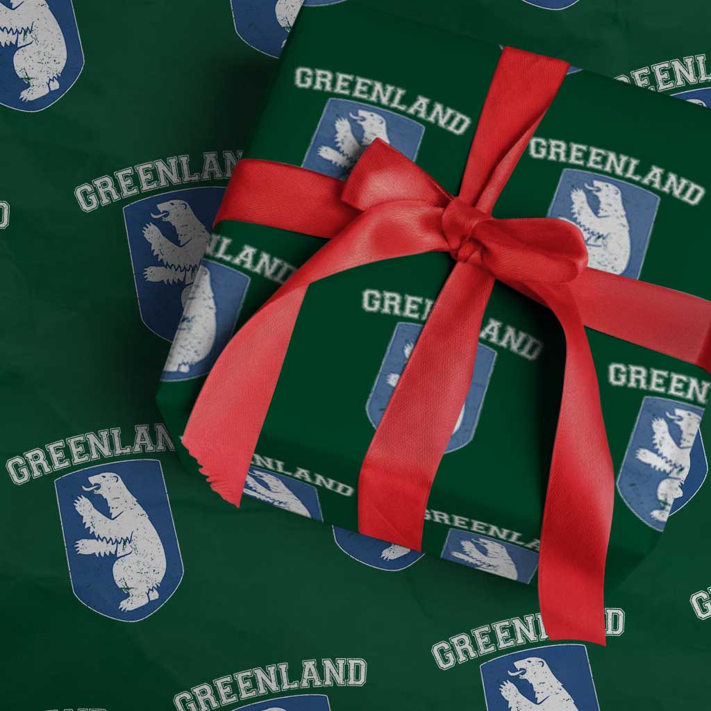 Greenland Wrapping Paper Roll Polar Bear Vintage Political Protest TS10 Green Print Your Wear