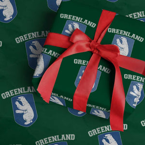 Greenland Wrapping Paper Roll Polar Bear Vintage Political Protest TS10 Green Print Your Wear